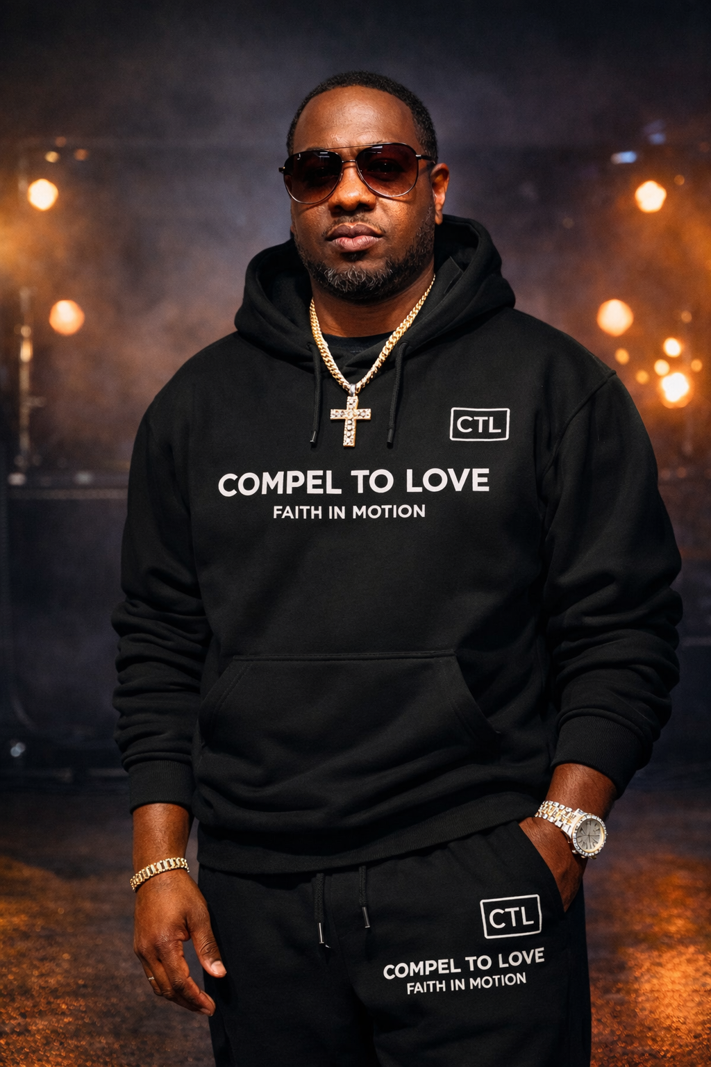 Compel To Love™ Signature Hoodie & Sweatpants Set – Black