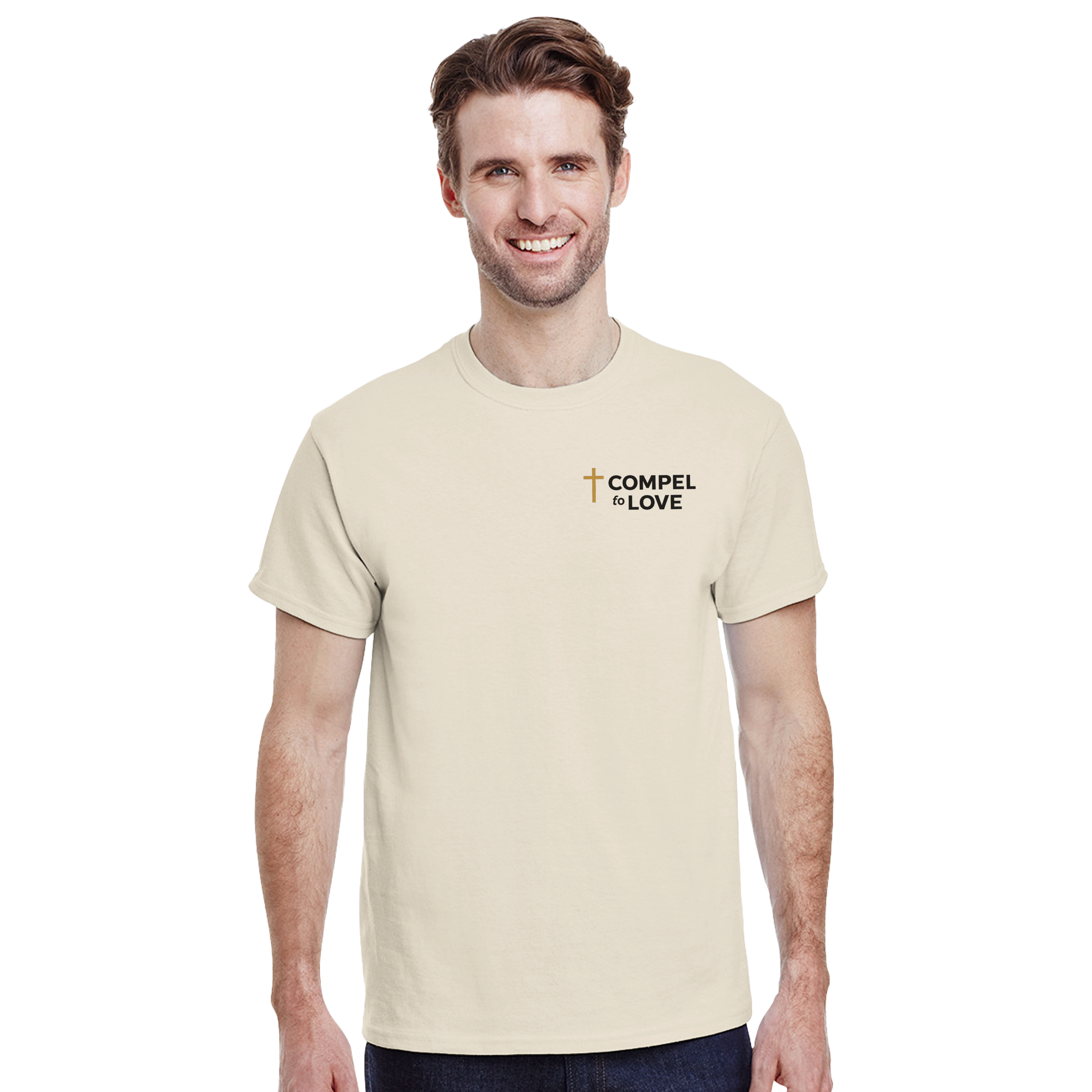 Because of God, I Beat the Odds Tee—Natural