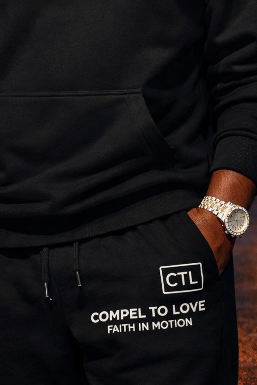 Compel To Love™ Signature Hoodie & Sweatpants Set – Black